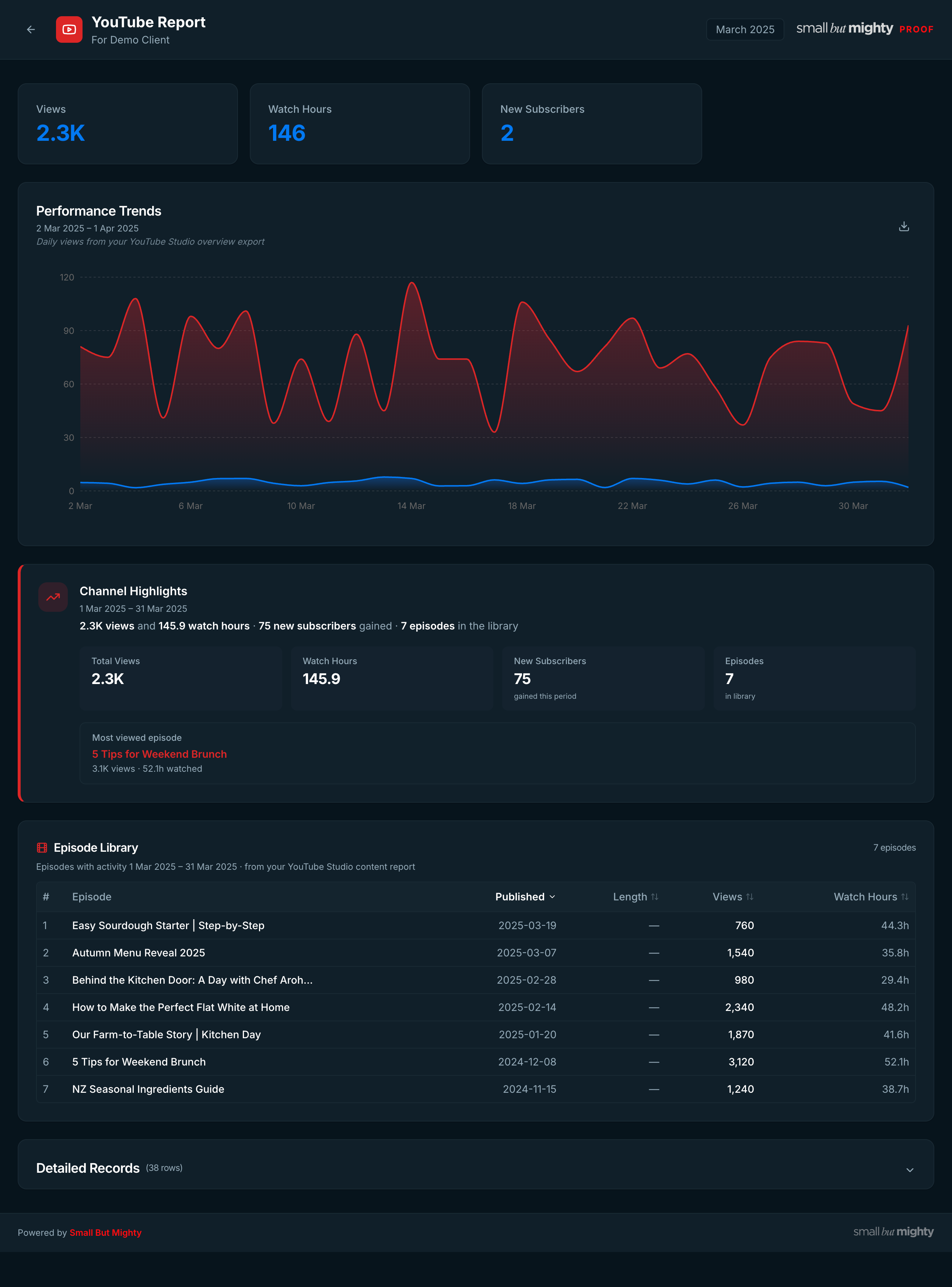 YouTube report